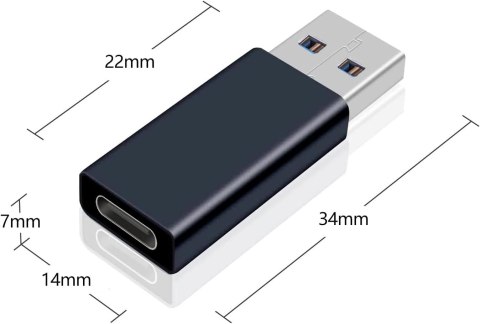 4x ADAPTER ŻEŃSKI USB C NA MĘSKIE USB 3.0 5 Gb/s CZARNY 4x ADAPTER ŻEŃSKI USB C NA MĘSKIE USB 3.0 5 Gb/s CZARNY