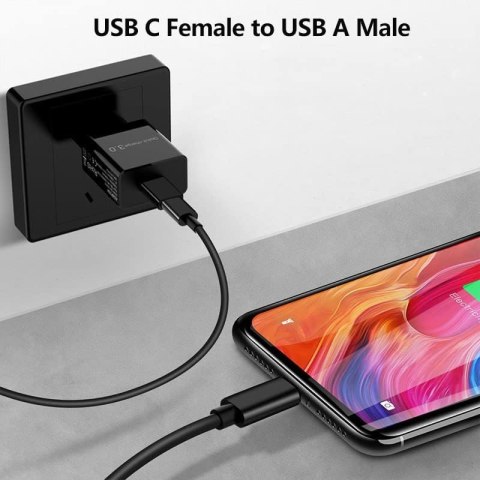 4x ADAPTER ŻEŃSKI USB C NA MĘSKIE USB 3.0 5 Gb/s CZARNY 4x ADAPTER ŻEŃSKI USB C NA MĘSKIE USB 3.0 5 Gb/s CZARNY