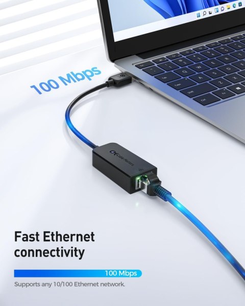 ADAPTER USB 2.0 NA ETHERNET RJ45 10/100Mb/s IPv4 IPv6 KARTA SIECIOWA ADAPTER USB 2.0 NA ETHERNET RJ45 10/100Mb/s IPv4 IPv6 KARTA SIECIOWA