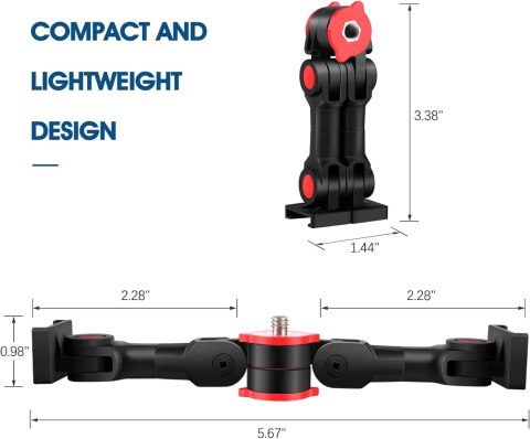 Adapter do mocowania zimnej stopki z klipsem do telefonu, LED/mikrofonu