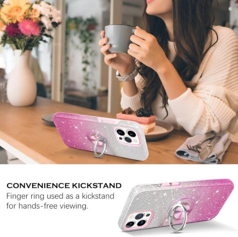 ETUI APPLE IPHONE 13 PRO CASE RÓŻOWY BROKATOWY OMBRE +RING PODSTAWKA A2483 ETUI APPLE IPHONE 13 PRO CASE RÓŻOWY BROKATOWY OMBRE +RING PODSTAWKA A2483