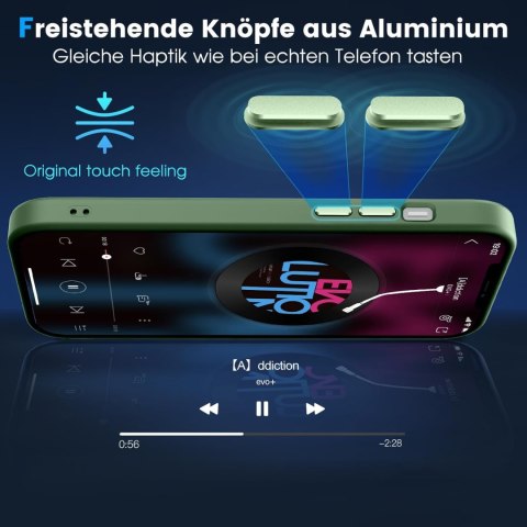 ETUI APPLE IPHONE 14 SILIKONOWE ZIELONE PÓŁPRZEZROCZYSTE PLECKI +MAGSAFE