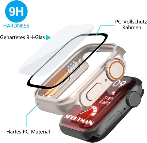 ETUI OCHRONNE DO APPLE WATCH SERIES 8/ 7 41mm SREBRNA RAMKA SOLIDNA OCHRONA ETUI OCHRONNE DO APPLE WATCH SERIES 8/ 7 41mm SREBRNA RAMKA SOLIDNA OCHRONA