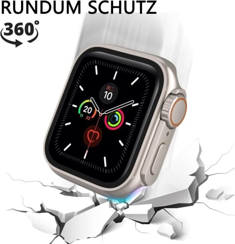 ETUI OCHRONNE DO APPLE WATCH SERIES 8/ 7 41mm SREBRNA RAMKA SOLIDNA OCHRONA ETUI OCHRONNE DO APPLE WATCH SERIES 8/ 7 41mm SREBRNA RAMKA SOLIDNA OCHRONA