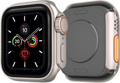 ETUI OCHRONNE DO APPLE WATCH SERIES 8/ 7 41mm SREBRNA RAMKA SOLIDNA OCHRONA ETUI OCHRONNE DO APPLE WATCH SERIES 8/ 7 41mm SREBRNA RAMKA SOLIDNA OCHRONA
