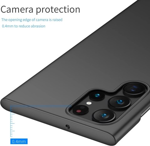 ETUI PLECKI SAMSUNG GALAXY S22 ULTRA 5G CASE CZARNY MATOWY SM-908