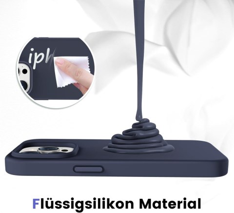 ETUI POKROWIEC DO APPLE IPHONE 14 PRO SILIKONOWE SOLIDNE GRANATOWE PLECKI ETUI POKROWIEC DO APPLE IPHONE 14 PRO SILIKONOWE SOLIDNE GRANATOWE PLECKI