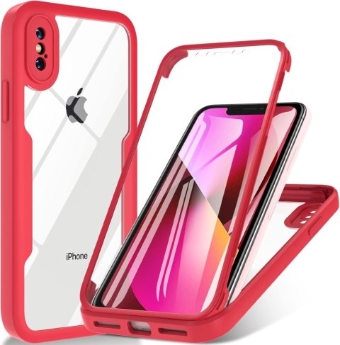 ETUI POKROWIEC DO APPLE IPHONE X/XS BEZBARWNE CZERWONA RAMKA BUMPER ETUI POKROWIEC DO APPLE IPHONE X/XS BEZBARWNE CZERWONA RAMKA BUMPER