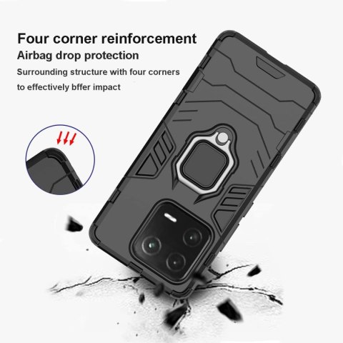 ETUI POKROWIEC DO XIAOMI 13 PRO 5G SOLIDNE CZARNE PLECKI Z PIERŚCIENIEM ETUI POKROWIEC DO XIAOMI 13 PRO 5G SOLIDNE CZARNE PLECKI Z PIERŚCIENIEM