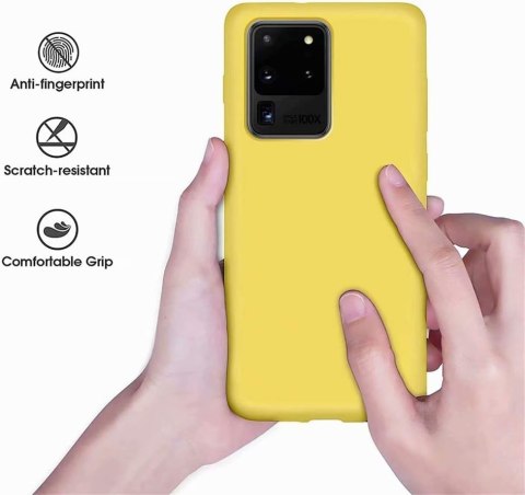 ETUI POKROWIEC DO SAMSUNG GALAXY S20 ULTRA SILIKONOWE SOLIDNE ŻÓŁTE PLECKI ETUI POKROWIEC DO SAMSUNG GALAXY S20 ULTRA SILIKONOWE SOLIDNE ŻÓŁTE PLECKI