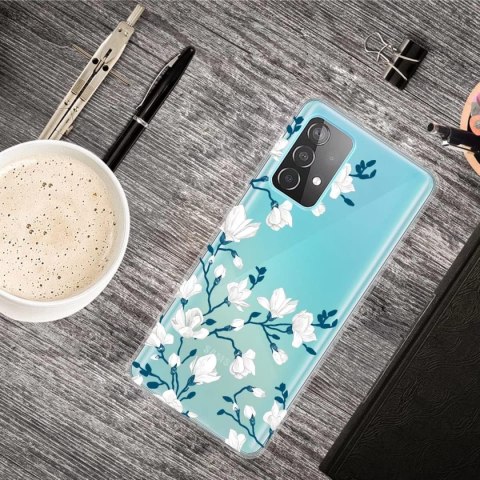 ETUI POKROWIEC SAMSUNG GALAXY A53 5G CASE SILIKONOWY BEZBARWNY WZÓR KWIATY ETUI POKROWIEC SAMSUNG GALAXY A53 5G CASE SILIKONOWY BEZBARWNY WZÓR KWIATY