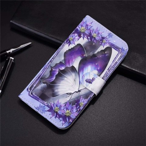ETUI Z KLAPKĄ APPLE IPHONE 12/12 PRO FIOLETOWY MOTYL +SZKŁO HARTOWANE ETUI Z KLAPKĄ APPLE IPHONE 12/12 PRO FIOLETOWY MOTYL +SZKŁO HARTOWANE