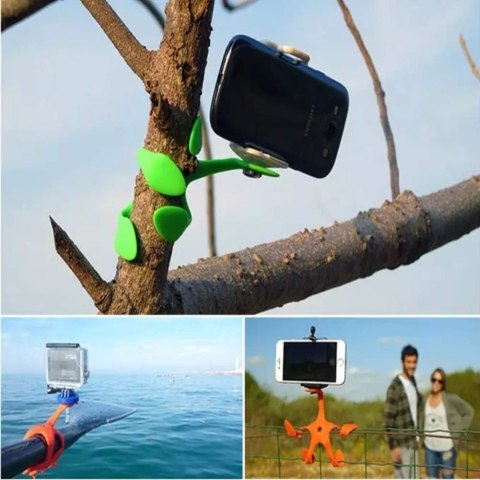 MINI STATYW UCHWYT DO TELEFONU TRIPOD FIOLETOWY ELASTYCZNY MINI STATYW UCHWYT DO TELEFONU TRIPOD FIOLETOWY ELASTYCZNY