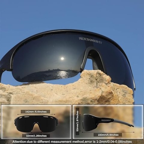 OKULARY PRZECIWSŁONECZNE SPORTOWE SPOLARYZOWANE ROCKNIGHT HD UltralightTR90 OKULARY PRZECIWSŁONECZNE SPORTOWE SPOLARYZOWANE ROCKNIGHT HD UltralightTR90