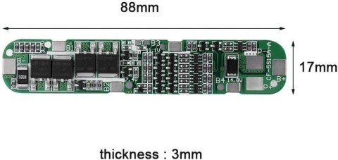 PŁYTA ZABEZPIECZAJĄCA BATERIĘ LI-ION PCB BMS 18560 18,5 V/21 V 15A PŁYTA ZABEZPIECZAJĄCA BATERIĘ LI-ION PCB BMS 18560 18,5 V/21 V 15A