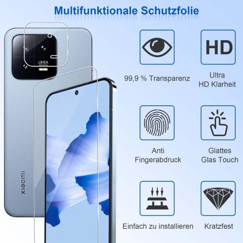 SZKŁO HARTOWANE DO XIAOMI 13 5G OCHRONA EKRANU 2 SZTUKI +OSŁONA APARATU SZKŁO HARTOWANE DO XIAOMI 13 5G OCHRONA EKRANU 2 SZTUKI +OSŁONA APARATU