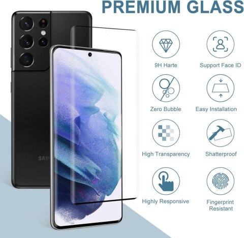 SZKŁO HARTOWANE DO SAMSUNG GALAXY S21 ULTRA 5G 9H ZAKRZYWIONE BOKI SM-G998 SZKŁO HARTOWANE DO SAMSUNG GALAXY S21 ULTRA 5G 9H ZAKRZYWIONE BOKI SM-G998