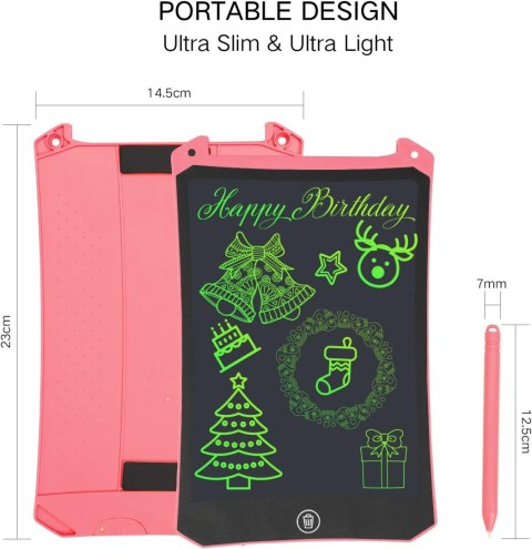 TABLET DO RYSOWANIA I PISANIA Z EKRANEM LCD RÓŻOWY 8,5" TABLET DO RYSOWANIA I PISANIA Z EKRANEM LCD RÓŻOWY 8,5"