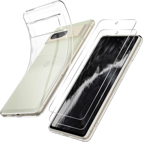 2X SZKŁO + ETUI GOOGLE PIXEL 7 PRZEZROCZYSTE SILIKONOWE CIENKIE ULTRALEKKIE 2X SZKŁO + ETUI GOOGLE PIXEL 7 PRZEZROCZYSTE SILIKONOWE CIENKIE ULTRALEKKIE
