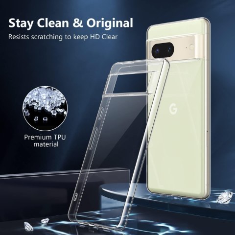 2X SZKŁO + ETUI GOOGLE PIXEL 7 PRZEZROCZYSTE SILIKONOWE CIENKIE ULTRALEKKIE 2X SZKŁO + ETUI GOOGLE PIXEL 7 PRZEZROCZYSTE SILIKONOWE CIENKIE ULTRALEKKIE