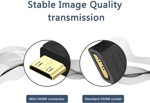 2x ZŁĄCZE HDMI ADAPTER ŻEŃSKIE NA MĘSKIE MINI HDMI POZŁACANE 3D 4K 1080p 2x ZŁĄCZE HDMI ADAPTER ŻEŃSKIE NA MĘSKIE MINI HDMI POZŁACANE 3D 4K 1080p