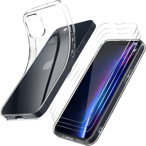 3X SZKŁO HARTOWANE ETUI POKROWIEC DO APPLE IPHONE 14 CASE BEZBARWNE PLECKI 3X SZKŁO HARTOWANE ETUI POKROWIEC DO APPLE IPHONE 14 CASE BEZBARWNE PLECKI
