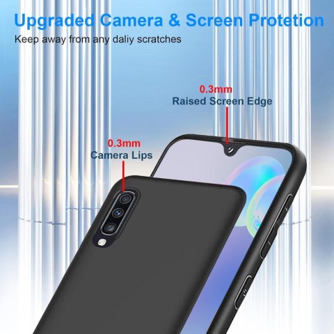 CZARNE ETUI SILIKON SAMSUNG GALAXY A50/A50S ELASTYCZNY CIENKI CASE SMA505FN