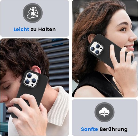 ETUI APPLE IPHONE 14 PRO SILIKONOWE CZARNE Z MIKROFIBRĄ WYŚCIÓŁKĄ ETUI APPLE IPHONE 14 PRO SILIKONOWE CZARNE Z MIKROFIBRĄ WYŚCIÓŁKĄ
