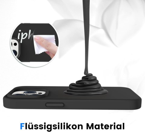 ETUI APPLE IPHONE 14 PRO SILIKONOWE CZARNE Z MIKROFIBRĄ WYŚCIÓŁKĄ ETUI APPLE IPHONE 14 PRO SILIKONOWE CZARNE Z MIKROFIBRĄ WYŚCIÓŁKĄ