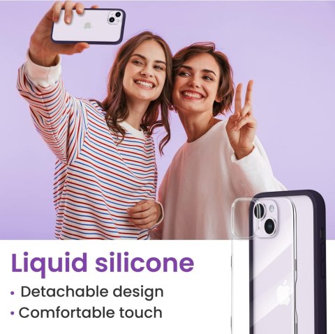 ETUI APPLE IPHONE 14 Plus BUMPER FIOLETOWA RAMKA PRZESZKLONY TYŁ +2x SZKŁO ETUI APPLE IPHONE 14 Plus BUMPER FIOLETOWA RAMKA PRZESZKLONY TYŁ +2x SZKŁO
