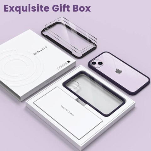 ETUI APPLE IPHONE 14 Plus BUMPER FIOLETOWA RAMKA PRZESZKLONY TYŁ +2x SZKŁO ETUI APPLE IPHONE 14 Plus BUMPER FIOLETOWA RAMKA PRZESZKLONY TYŁ +2x SZKŁO