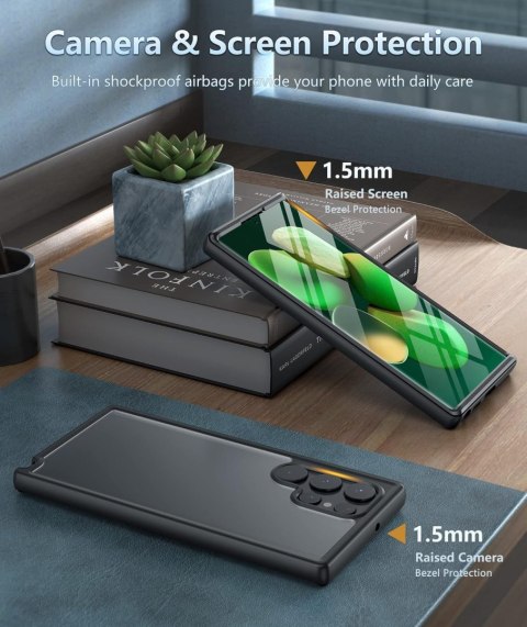 ETUI BUMPER DO SAMSUNG GALAXY S23 ULTRA MOCNE CZARNE PÓŁPRZEZROCZYSTE RAMKA ETUI BUMPER DO SAMSUNG GALAXY S23 ULTRA MOCNE CZARNE PÓŁPRZEZROCZYSTE RAMKA