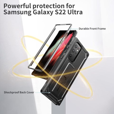 ETUI BUMPER SAMSUNG GALAXY S22 ULTRA 5G CZARNE WZMOCNIONE +PODSTAWKA SM-908 ETUI BUMPER SAMSUNG GALAXY S22 ULTRA 5G CZARNE WZMOCNIONE +PODSTAWKA SM-908