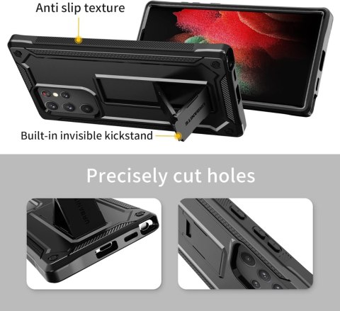 ETUI BUMPER SAMSUNG GALAXY S22 ULTRA 5G CZARNE WZMOCNIONE +PODSTAWKA SM-908 ETUI BUMPER SAMSUNG GALAXY S22 ULTRA 5G CZARNE WZMOCNIONE +PODSTAWKA SM-908