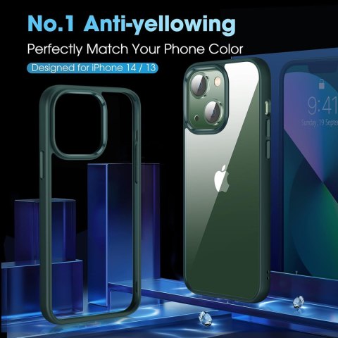ETUI POKROWIEC DO APPLE IPHONE 14 CASE ZIELONE BEZBARWNE PLECKI ETUI POKROWIEC DO APPLE IPHONE 14 CASE ZIELONE BEZBARWNE PLECKI