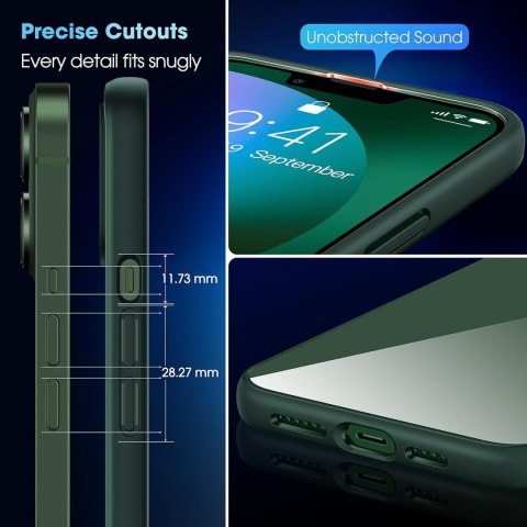 ETUI POKROWIEC DO APPLE IPHONE 14 CASE ZIELONE BEZBARWNE PLECKI ETUI POKROWIEC DO APPLE IPHONE 14 CASE ZIELONE BEZBARWNE PLECKI