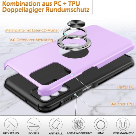 ETUI POKROWIEC DO SAMSUNG GALAXY A13 4G FIOLETOWY Z PIERŚCIENIEM SOLIDNY ETUI POKROWIEC DO SAMSUNG GALAXY A13 4G FIOLETOWY Z PIERŚCIENIEM SOLIDNY