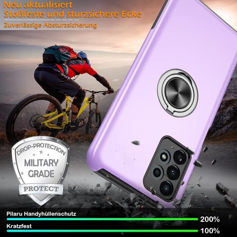 ETUI POKROWIEC DO SAMSUNG GALAXY A13 4G FIOLETOWY Z PIERŚCIENIEM SOLIDNY ETUI POKROWIEC DO SAMSUNG GALAXY A13 4G FIOLETOWY Z PIERŚCIENIEM SOLIDNY