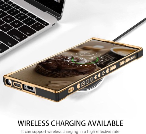 ETUI SAMSUNG GALAXY S23 ULTRA 5G SILIKONOWE CZARNE ZŁOTE SERCE SM-S918B ETUI SAMSUNG GALAXY S23 ULTRA 5G SILIKONOWE CZARNE ZŁOTE SERCE SM-S918B