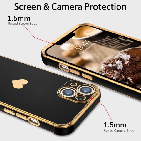 ETUI SLIKONOWE APPLE IPHONE 13 6.1" CZARNE ZŁOTE +UCHWYT A2482 ETUI SLIKONOWE APPLE IPHONE 13 6.1" CZARNE ZŁOTE +UCHWYT A2482