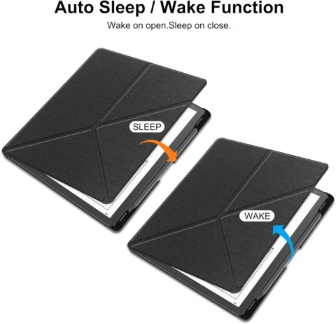 FUTERAŁ ETUI KINDLE SCRIBE 10.2" CZARNY MATERIAŁOWY Z PODSTAWKĄ POKROWIEC FUTERAŁ ETUI KINDLE SCRIBE 10.2" CZARNY MATERIAŁOWY Z PODSTAWKĄ POKROWIEC