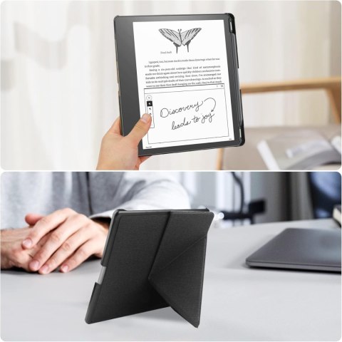 FUTERAŁ ETUI KINDLE SCRIBE 10.2" CZARNY MATERIAŁOWY Z PODSTAWKĄ POKROWIEC FUTERAŁ ETUI KINDLE SCRIBE 10.2" CZARNY MATERIAŁOWY Z PODSTAWKĄ POKROWIEC