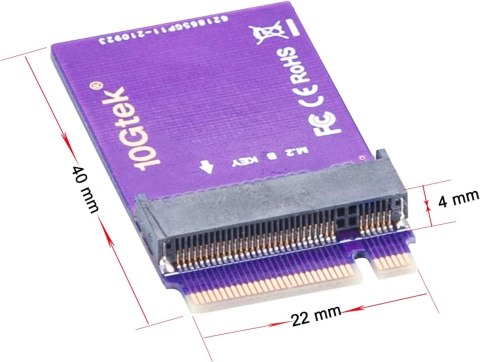 ADAPTER DYSKU SSD NGFF M.2 TYP SATA SSD B KEY - B KEY 10Gtek