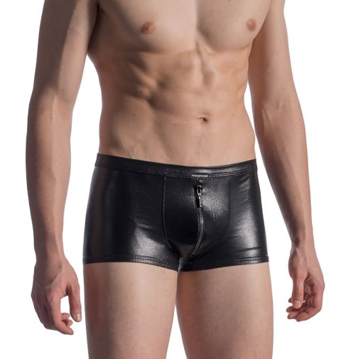 MAJTKI MĘSKIE MANSTORE CZARNE BOKSERKI IMITACJA SKÓRY M813 S MAJTKI MĘSKIE MANSTORE CZARNE BOKSERKI IMITACJA SKÓRY M813 S