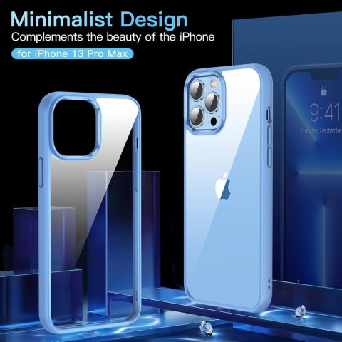 MOCNE ETUI APPLE IPHONE 13 PRO MAX NIEBIESKA RAMKA GLAMOUR PLECKI CASE MOCNE ETUI APPLE IPHONE 13 PRO MAX NIEBIESKA RAMKA GLAMOUR PLECKI CASE