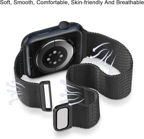 PASEK DO ZEGARKA CZARNY APPLE WATCH 45/44/42/41/40/38 8/7/6/5/4/3/2 ETUI 22mm PASEK DO ZEGARKA CZARNY APPLE WATCH 45/44/42/41/40/38 8/7/6/5/4/3/2 ETUI 22mm