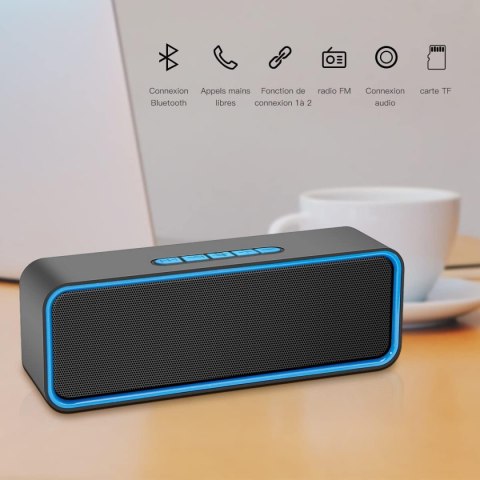 PRZENOŚNY GŁOŚNIK BEZPRZEWODOWY 1500mAh Hi-Fi 3D OBSŁUGA KART TF AUX PRZENOŚNY GŁOŚNIK BEZPRZEWODOWY 1500mAh Hi-Fi 3D OBSŁUGA KART TF AUX