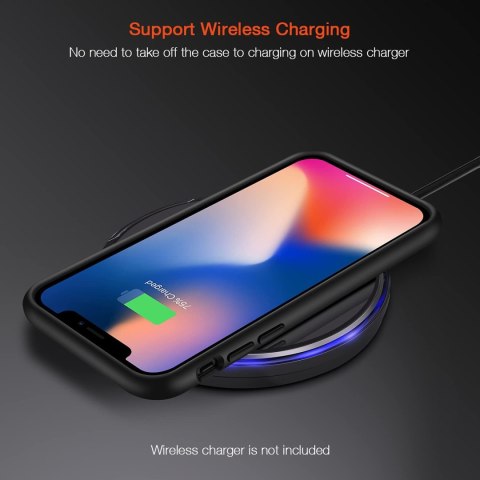 ETUI APPLE IPHONE 11 CZARNY MATOWY PÓŁPRZEZROCZYSTE PLECKI +SZKŁO HARTOWANE