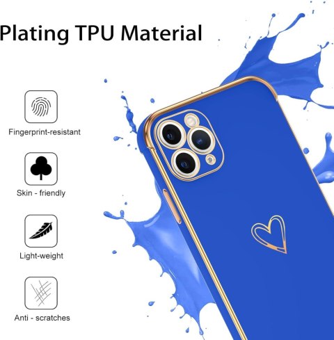 ETUI APPLE IPHONE 11 PRO SILIKONOWE NIEBIESKIE ZŁOTE SERDUSZKO A2160 ETUI APPLE IPHONE 11 PRO SILIKONOWE NIEBIESKIE ZŁOTE SERDUSZKO A2160
