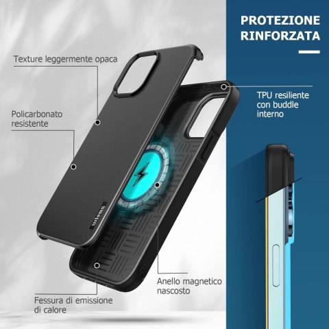 ETUI APPLE IPHONE 13 PRO MAX CZARNE SILIKONOWE WZMOCNIONE +MAGSAFE A2484 ETUI APPLE IPHONE 13 PRO MAX CZARNE SILIKONOWE WZMOCNIONE +MAGSAFE A2484